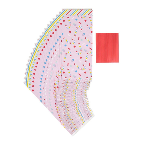 1912-0-0080 Bolsa de celofán Baston Navidad 20 Pzas