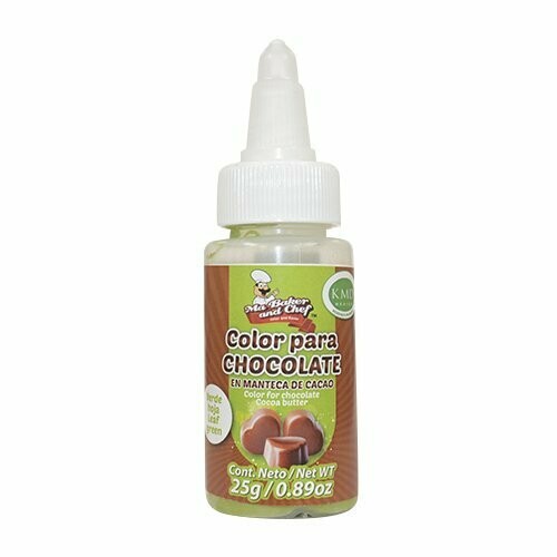 CH13-025 Color Chocolate En Manteca De Cacao Verde Hoja 25g