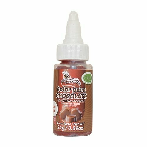 CHME06-025 Color Chocolate En Manteca De Cacao Rojo  25g