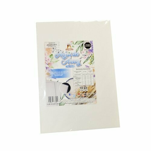 MA. BAKER&CHEF HOAR01-10 Hoja De Papel De Arroz Tamaño Carta 10 Pzs