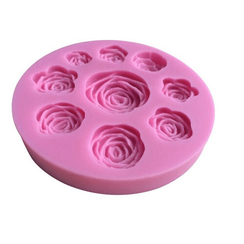 MSC101 Molde Silicon Rosas X 9