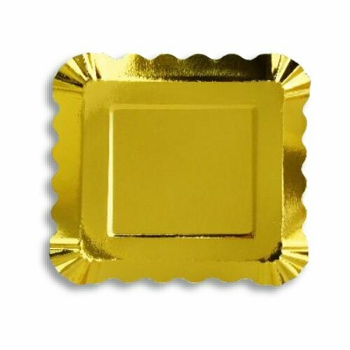 4-2579 Plato Carton Cuadrado Dorado 4-2579 Plato Carton Cuadrado Dorado