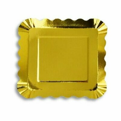 4-2579 Plato Carton Cuadrado Dorado 4-2579 Plato Carton Cuadrado Dorado