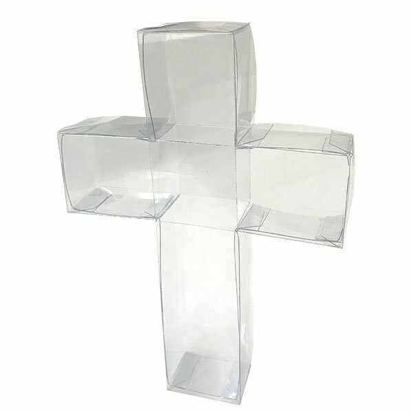 1513 Caja Transparente Cruz  15X13