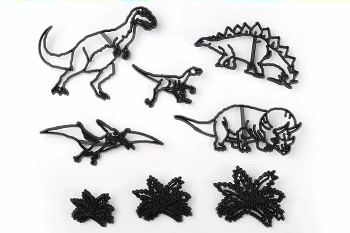 DTEM140 Cortadores De Dinosaurios 8 Pzas