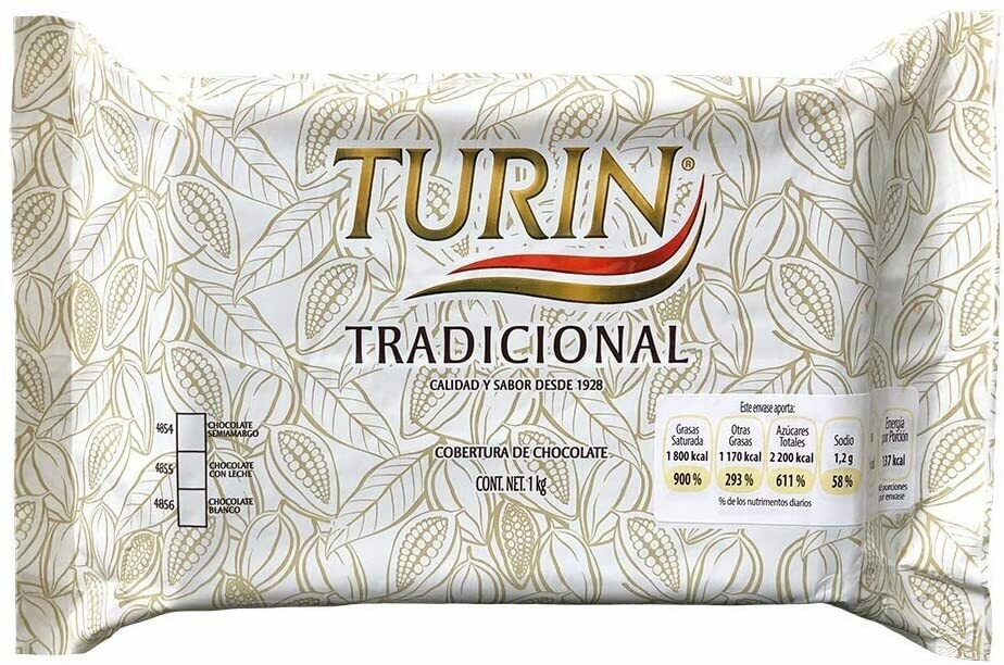 4856 Turin Tradicional Chocolate Blanco Marqueta 1 Kg