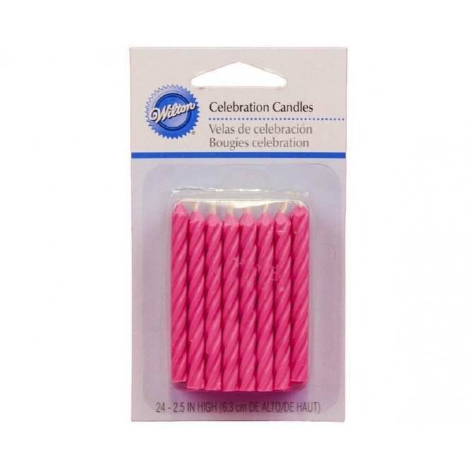 WILTON 2811-213 Velas de Cumpleaños Caramelo Rosa