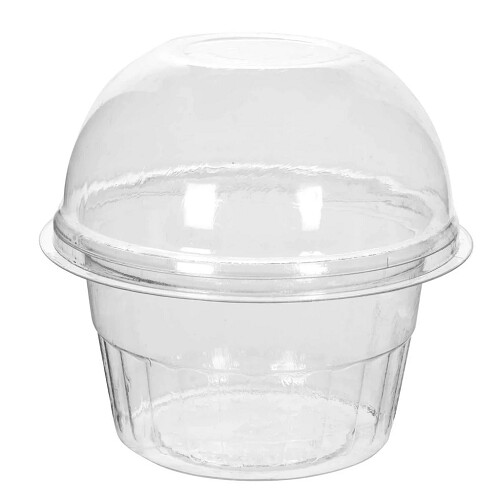 2062 Vaso con tapa para CUPCAKE estandar 10 piezas