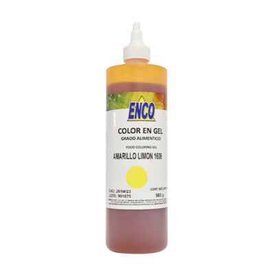 ENCO 1609-500 Colorante en gel Amarillo Limon 500 gr