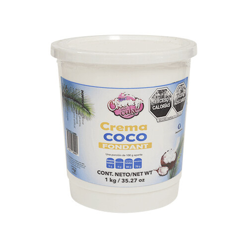 FONCC-1000 Fondant blanco sabor CREMA DE COCO 1k