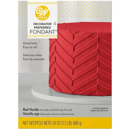 WILTON 710-2304 Fondant Rojo 680 Grs
