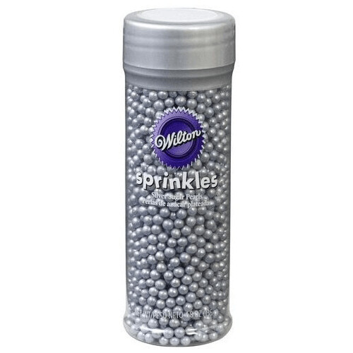 WILTON 710-1174 Perla De Azucar Plata Metalica