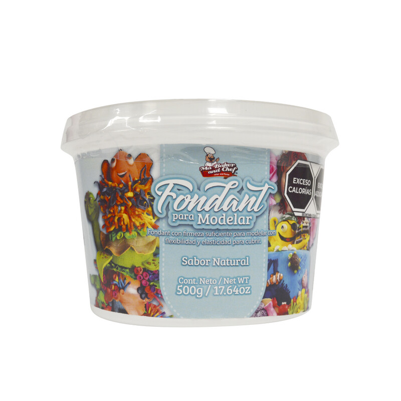 MA BAKER&CHEF FOPA07-500 Fondant Para Modelar Blanco 500g