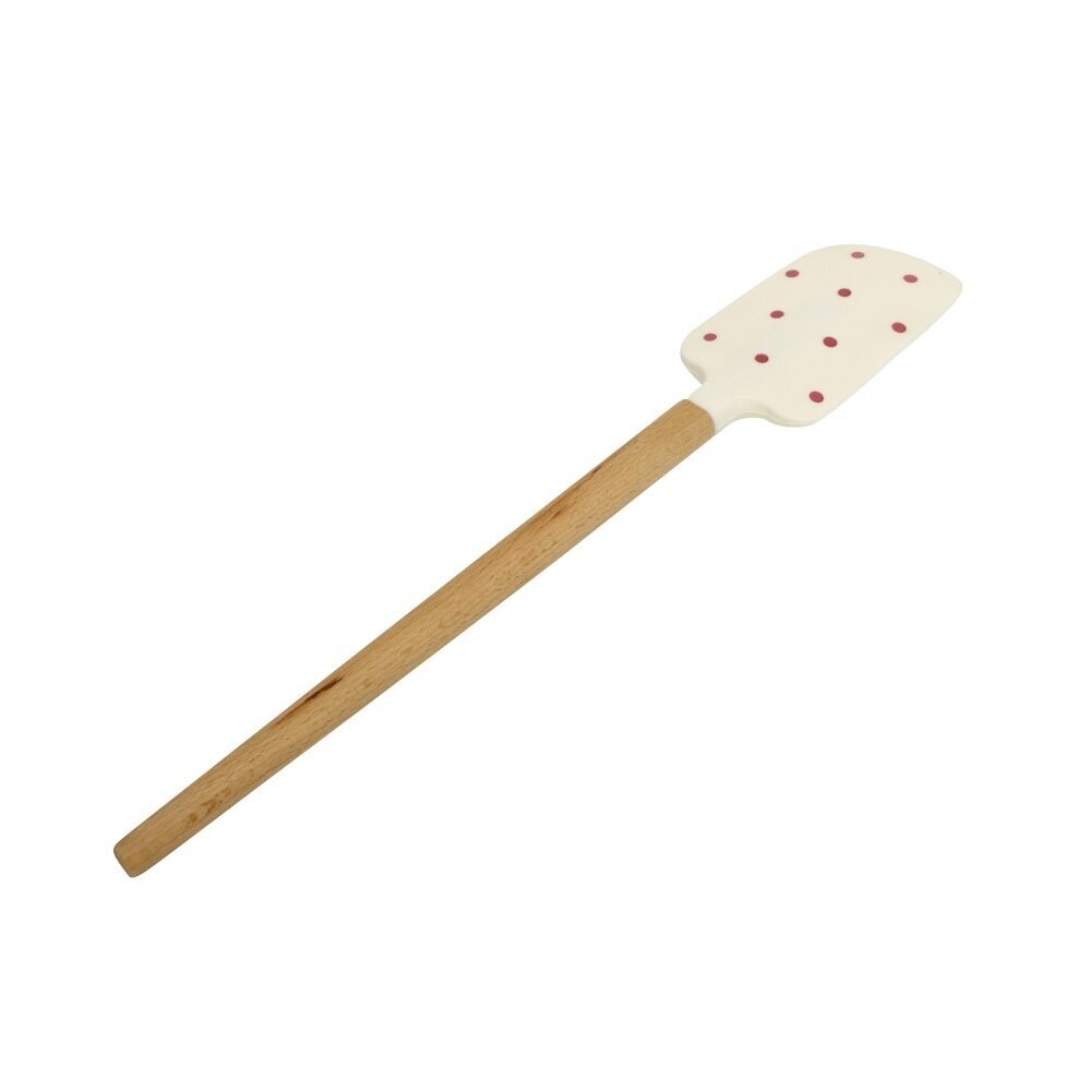 SIL001108 Espatula De Silicon Puntos Mango De Madera