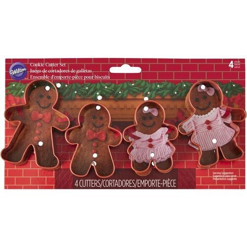 WILTON 2308-8932 Juego Cortadores Para Galleta Monitos 4 Piezas