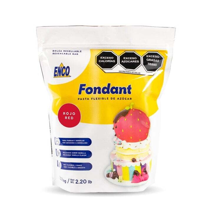 ENCO 3346-1000 Super Fondant Rojo 1 Kg