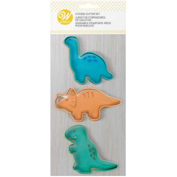 WILTON 2308-0-0292 Cortador Galleta Dinosaurios 3 piezas