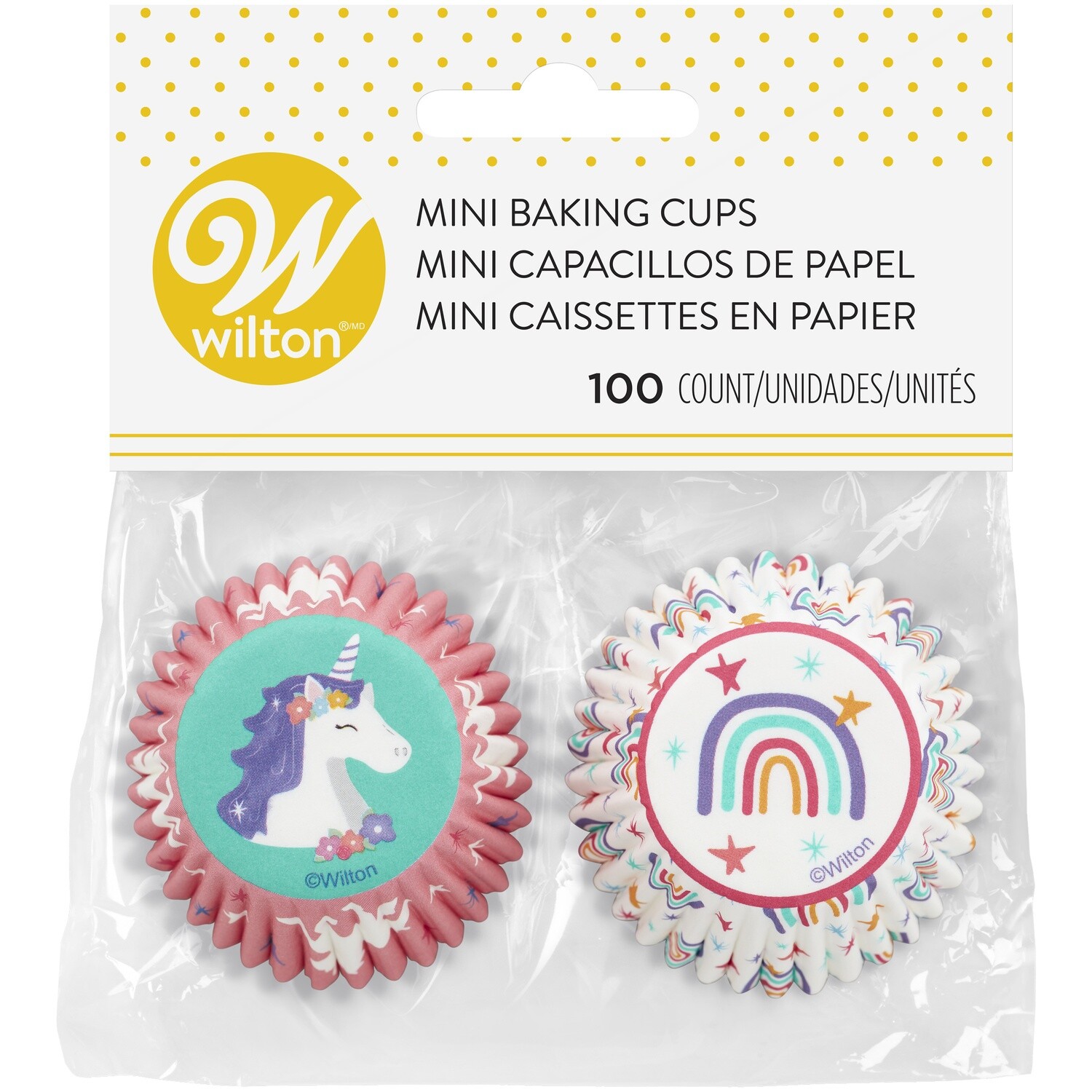 WILTON 415-0-0500 Capacillo Mini De Unicornio 100 piezas