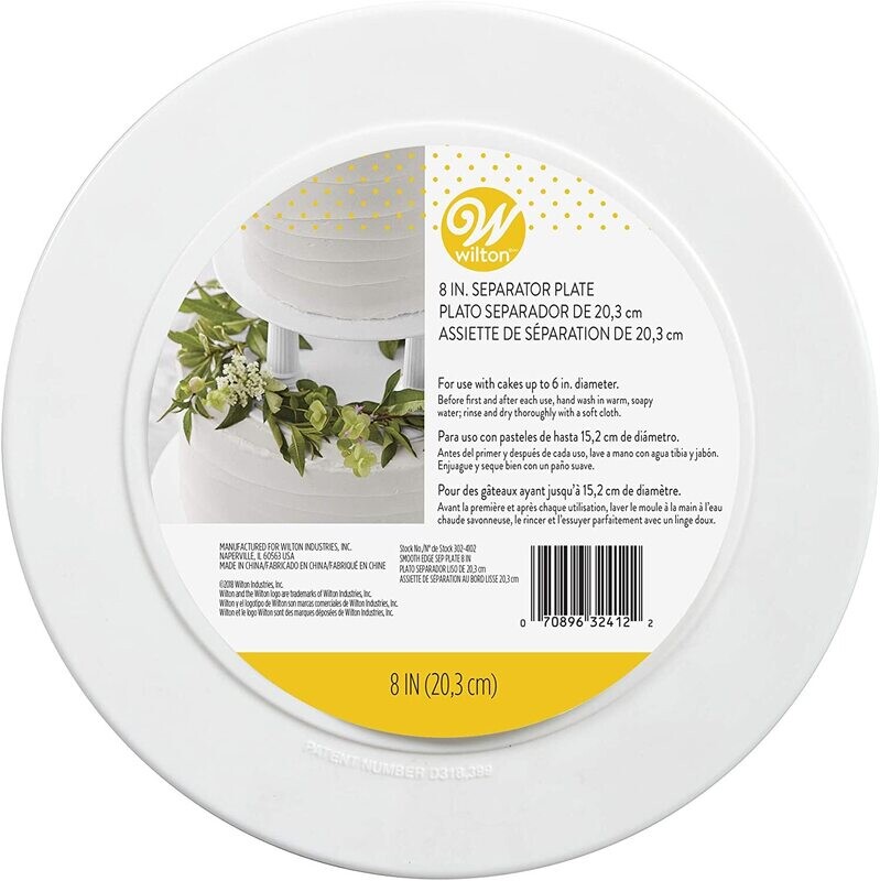 WILTON 302-4102 Plato Redondo Decorado 8 pulg