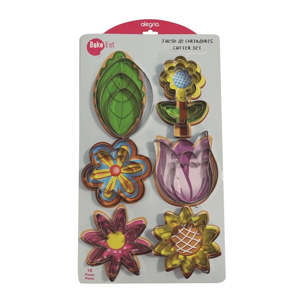 CTR000623 Juego Cortador De Hoja Tulipan Girasol 18 pzas
