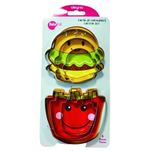 CTR000628 Juego Cortador De Hamburguesas papas 6pzas