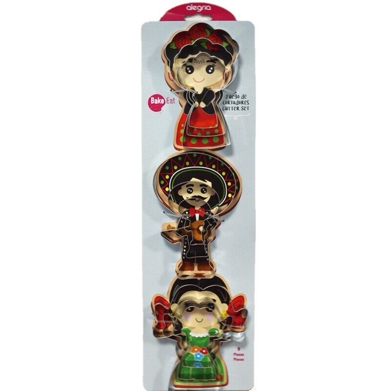 CTR000619 Juego Cortador De Charro China Poblana 9pzas