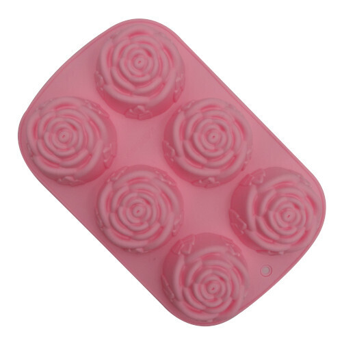 SIL001168 Molde Silicon Rosas 6 Cav