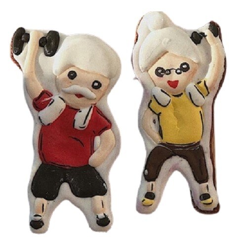 C-AF3 Cortador Abuelitos Fitnes Pesas 2 piezas