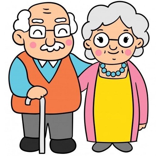 C-ACC Cortador Abuelitos Cuerpos Completo Bastón 1 piezas