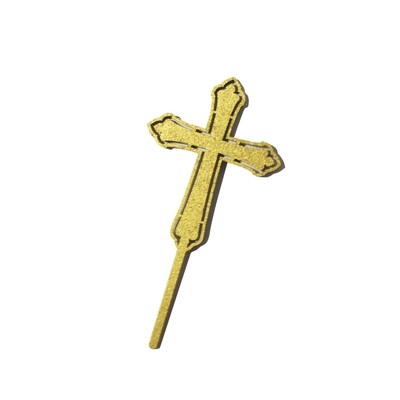BAKEDARLING BDSG-049 Letrero Mini Cruz Gold 12 piezas