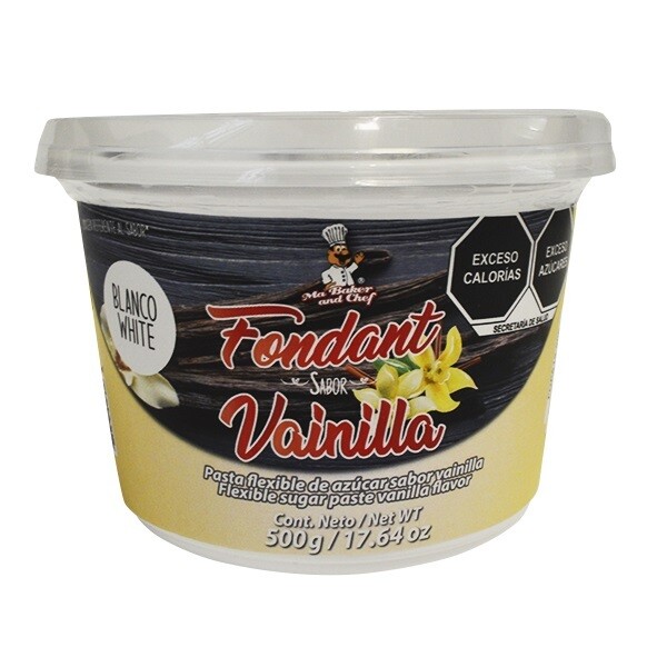 MA BAKER&CHEF FOPA12-500 Fondant Blanco Sabor Vainilla 500 Grs