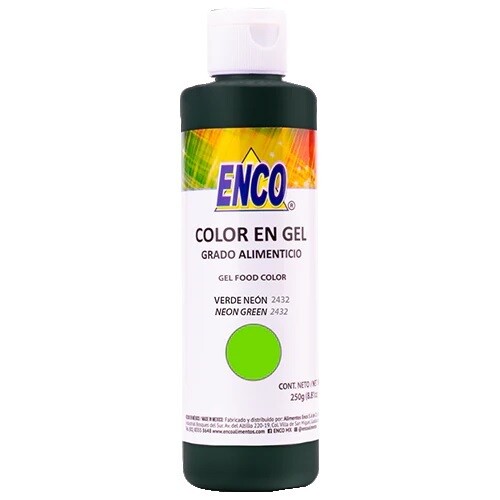 ENCO 2432-250 Colorante en gel Verde Neon 250 gr