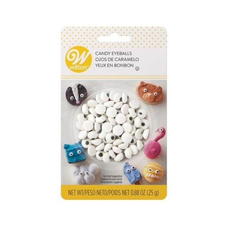 WILTON 710-0017 Figuras Dulce Ojos Medianos 25g