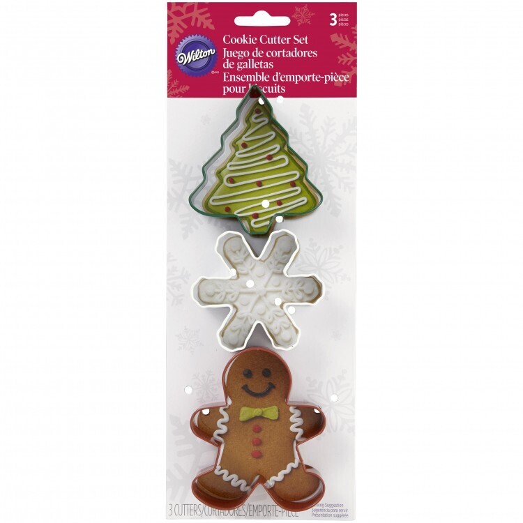 WILTON 2308-1266 Cortador Galleta Pino Copo y Niño Jengibre Navidad