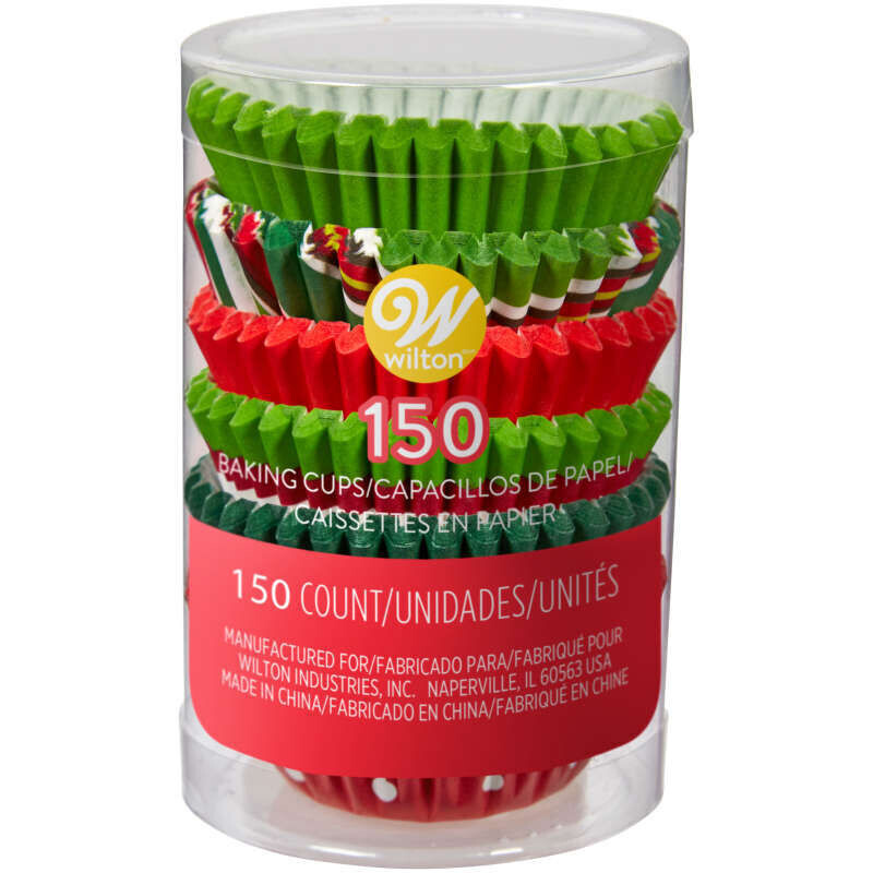 WILTON 415-2086 Capacillos Mini Fiesta Navidad 150 piezas