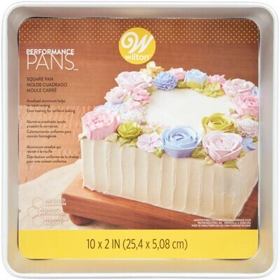 WILTON 2105-8205 Molde Pastel Cuadrado 10" X 2"