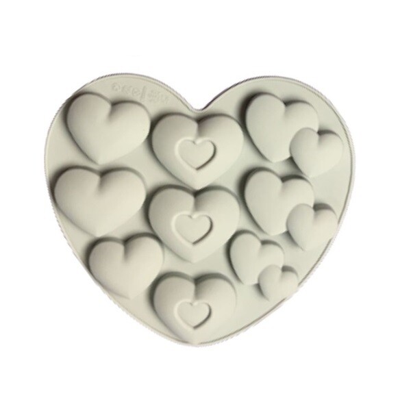 13304847 Molde Silicon Corazones Redondeados