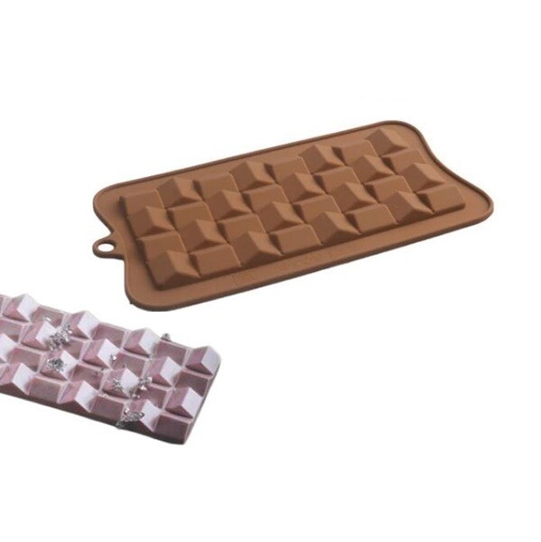13305401 Molde Silicon Chocolate Cuadros Geometricos