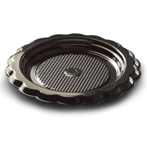 014020010 Mini Plato Para Pastel  Negro 12 cm
