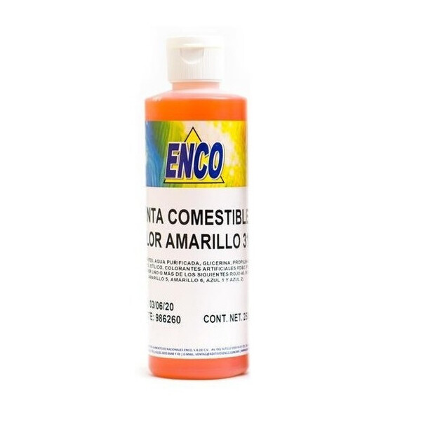 ENCO 3113-250 Tinta Comestible Amarillo 250 ml