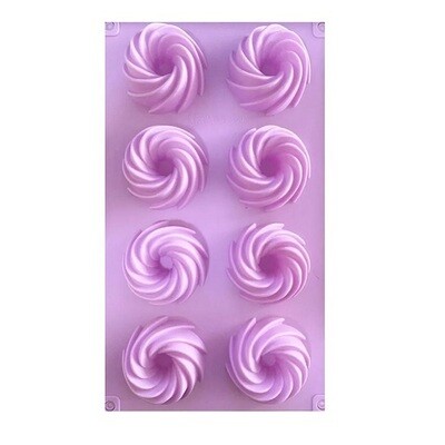 13304188 Molde Silicon Rosca Espiral 8 cavidades