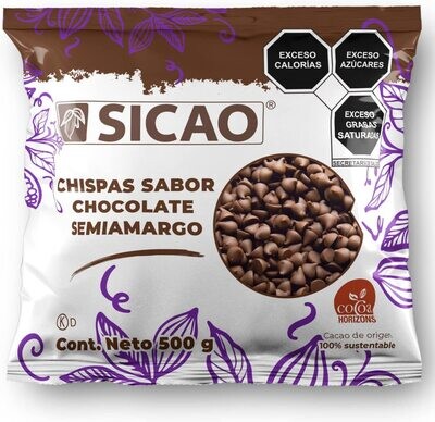 SICAO 2422-500 Cobertura Sabor Chocolate Semiamargo Chispas 500g