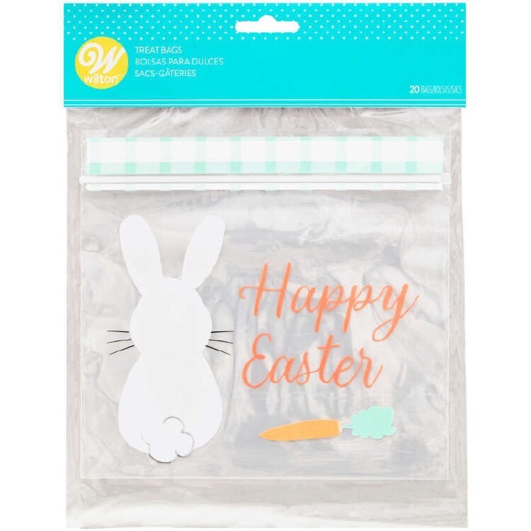 WILTON 1912-0-0454 Bolsa Celofan Conejito Pascua 20 piezas