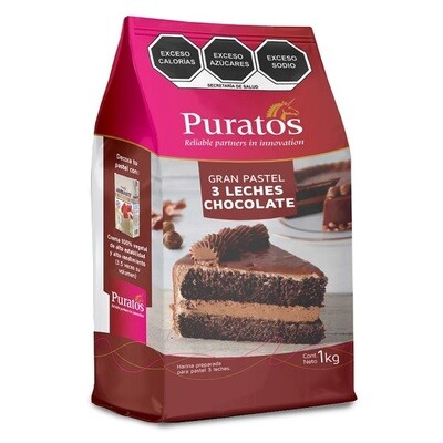 PURATOS 4013319 Mezcla Gran Panque 3 Leches Chocolate 1kg