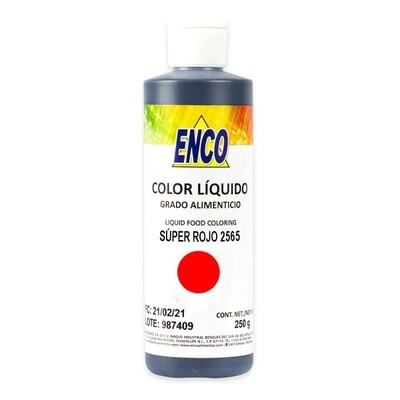 ENCO 2565-250 Color Liquido Rojo 250 Grs