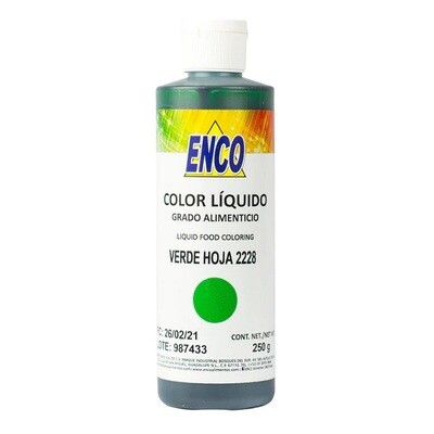 ENCO 2228-250 Color Liquido Verde Hoja 250 Grs