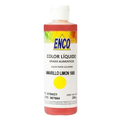 ENCO 1008-250 Color Liquido Amarillo Limon 250 Grs