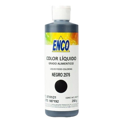 ENCO 2576-250 Color Liquido Negro 250 Grs