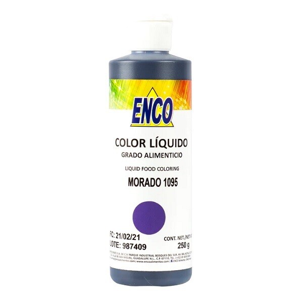 ENCO 1095-250 Color Liquido Morado 250 Grs