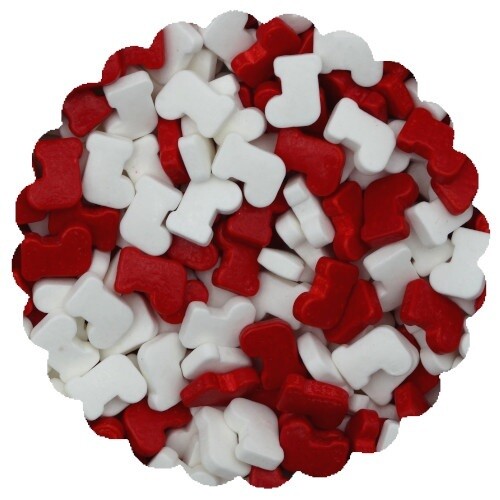 OTS000287 Figura Azucar Bota Rojo/Blanco Navidad 500gr